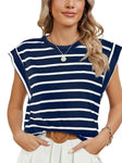 Navy Striped Top