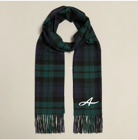 Plaid Scarf with "A"